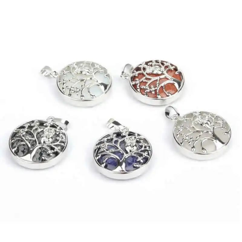 Ретро рейки подвеска c лечебным камнем дерево животное сова очарование