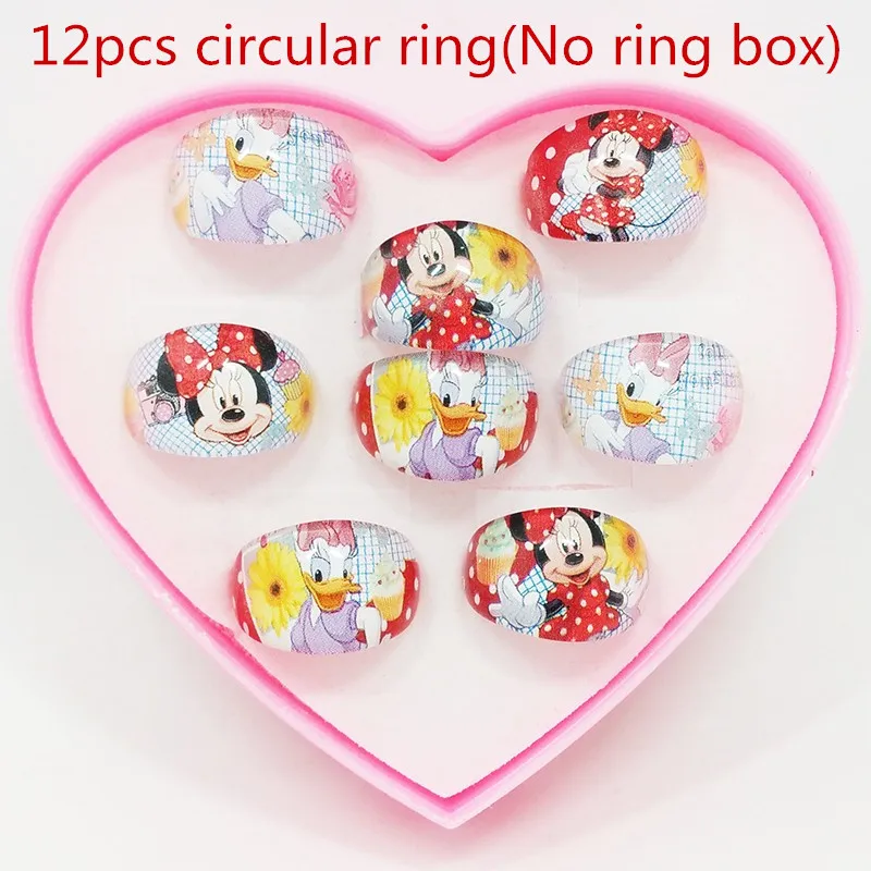 12pcs circular ring Дисней Минни День Рождения вечерние украшения наборы Минни Маус Бумажная гирлянда тарелки чашки, ребенок, Душ - Цвет: 12pcs circular ring