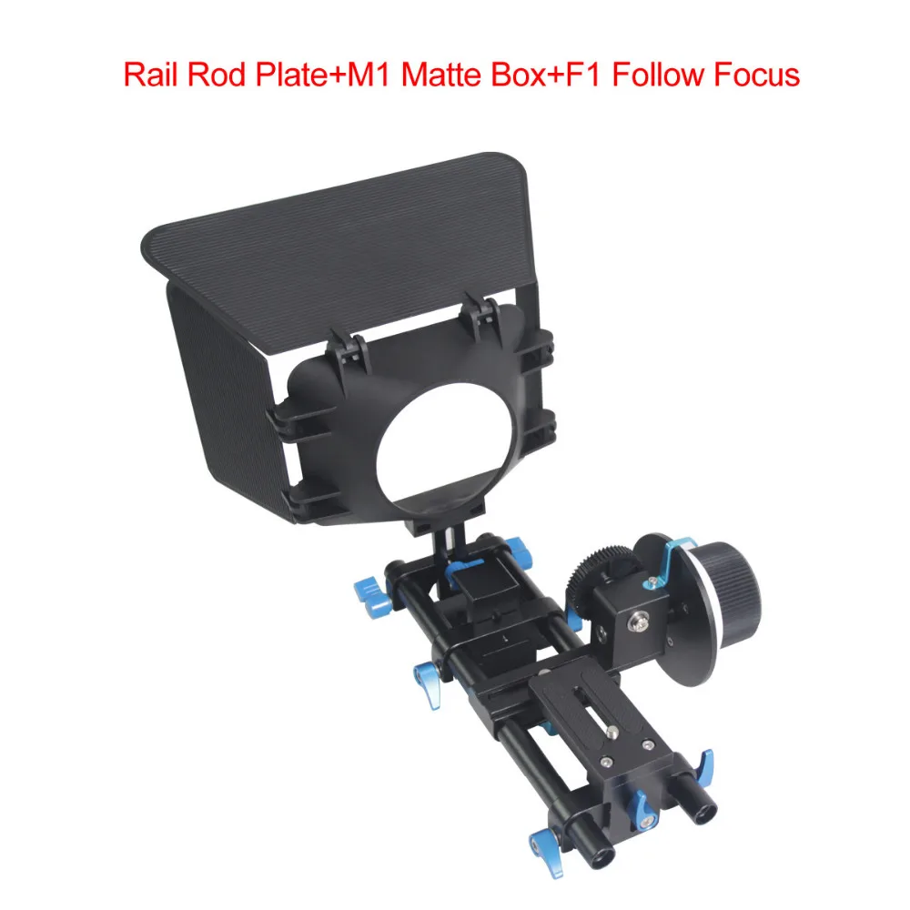 

DSLR Rig/Video Camera 15mm dual track rod support system Aluminum Alloy DSLR Camera Baseplate 3/8" 1/4"Screw Quick Release Plate