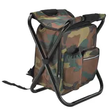 Outdoor Fishing Chair Table Bag Folding Camping Stool Portable Backpack with Cooler Insulated Picnic Bag Hiking Seat Table Bag