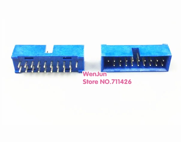Новый USB3.0 19p 20p USB 3.0 19pin 20pin штекер 3 0 градусов материнская плата разъем с