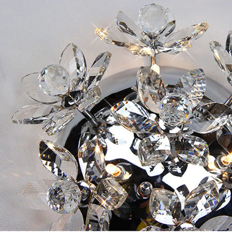 crystal ceiling light LED lamp flower indoor lighting living room bedroom dining decoration lustre | Лампы и освещение