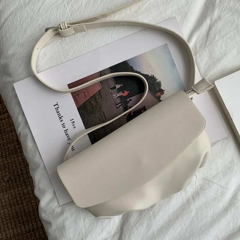 White Shoulder Bag Мода твердые женские сумки PU женские сумки на ремне, повседневная тенденция талии сумки женские новые Crossbody сумки - Цвет: White Shoulder Bag