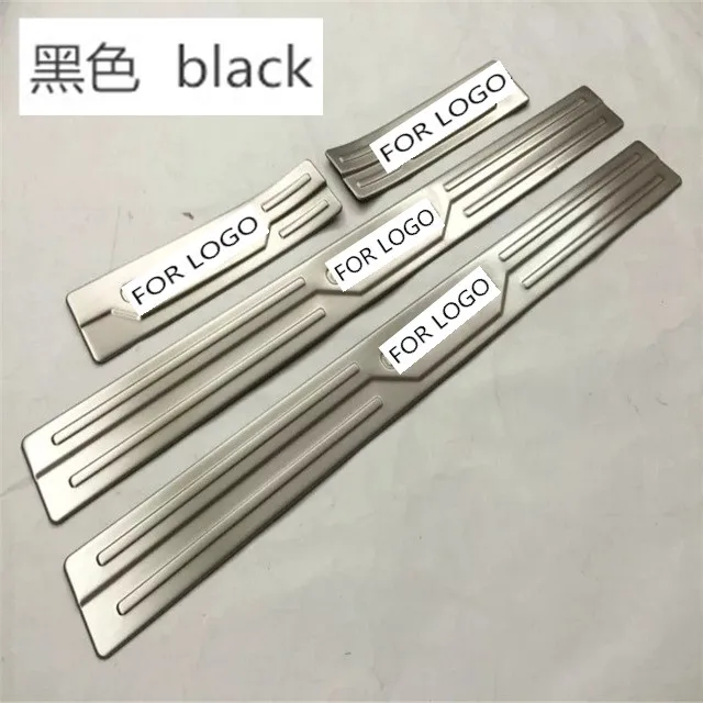 4 шт./компл. аксессуары порога Накладка гвардии нержавеющая Защитная Наклейка для