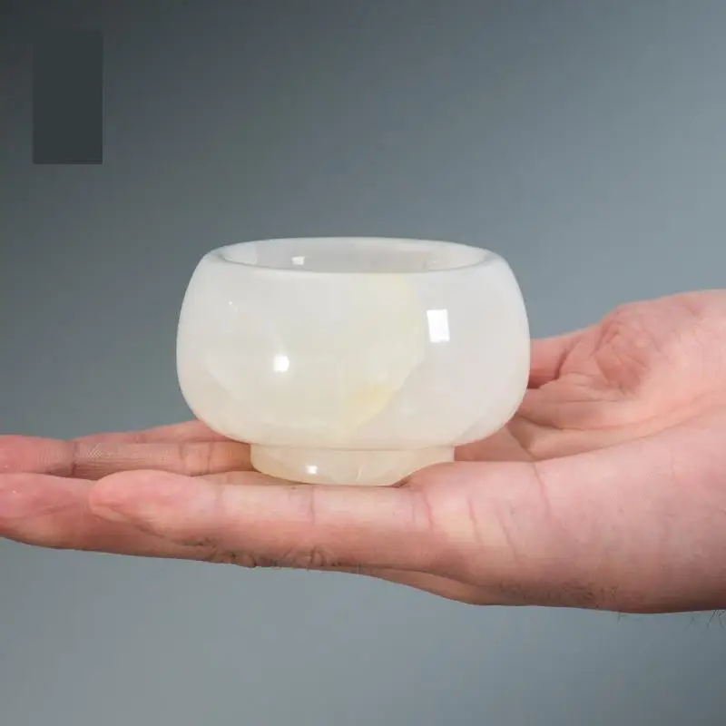 Чаша из нефрита белый фарфоровый чай ручной работы|Кружки| |