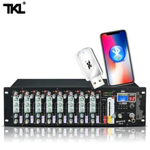 TKL HM-8 8-Channel audio with USB DJ Sound Mixing Console Bluetooth 48V Power switch mixer for karaoke KTV marth party