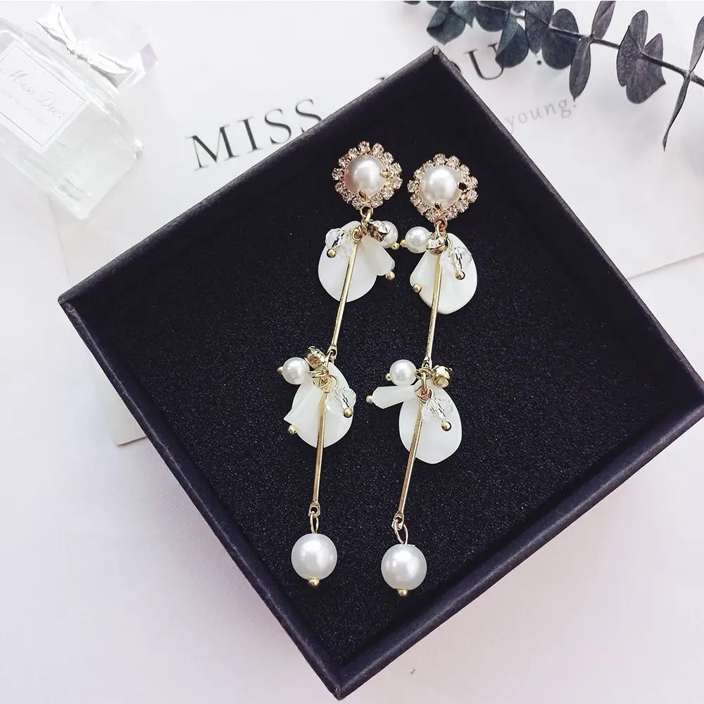 2019 Новая мода имитация жемчуга темперамент серьги элегантный кристалл горного
