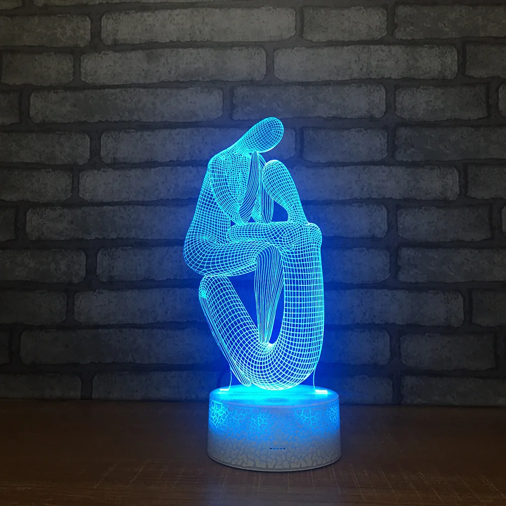 Оптовая продажа новый необычный сенсорный 3d ночник Diy Usb штекер креативный