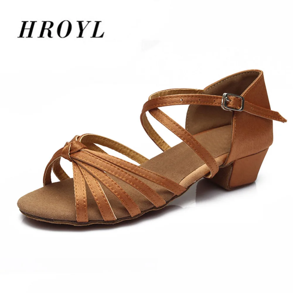 New Women Latin Dance Shoes Ballroom Tango dancing shoes For ladies Girls Child/kids Salsa Low Heel Pole 17-25cm Wholesale Party