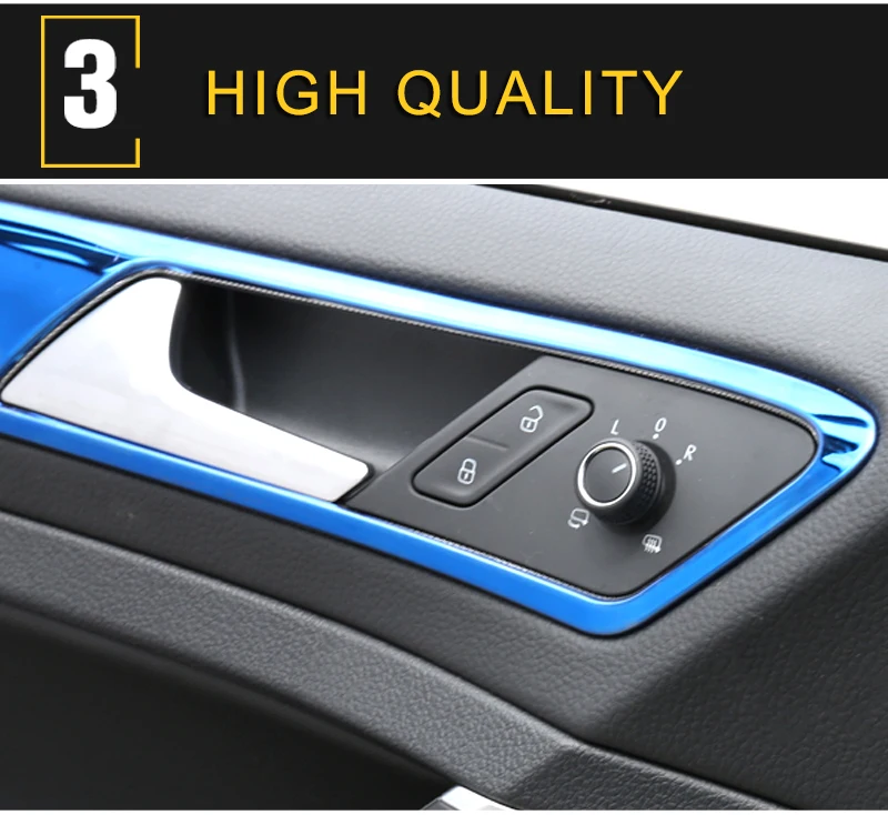 For Volkswagen Golf 7 Golf 7.5 Car Styling Door Gate Panel Cover Trim Frame Sticker Interior Accessories