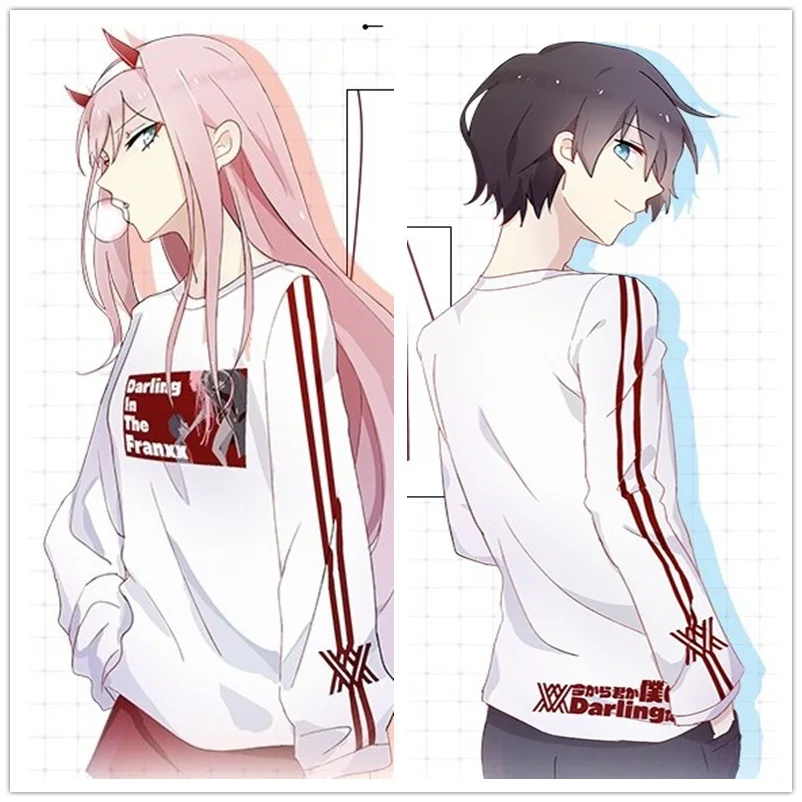 Унисекс аниме DARLING in the FRANXX Косплей Костюм ZERO 02 летняя Толстовка с коротким
