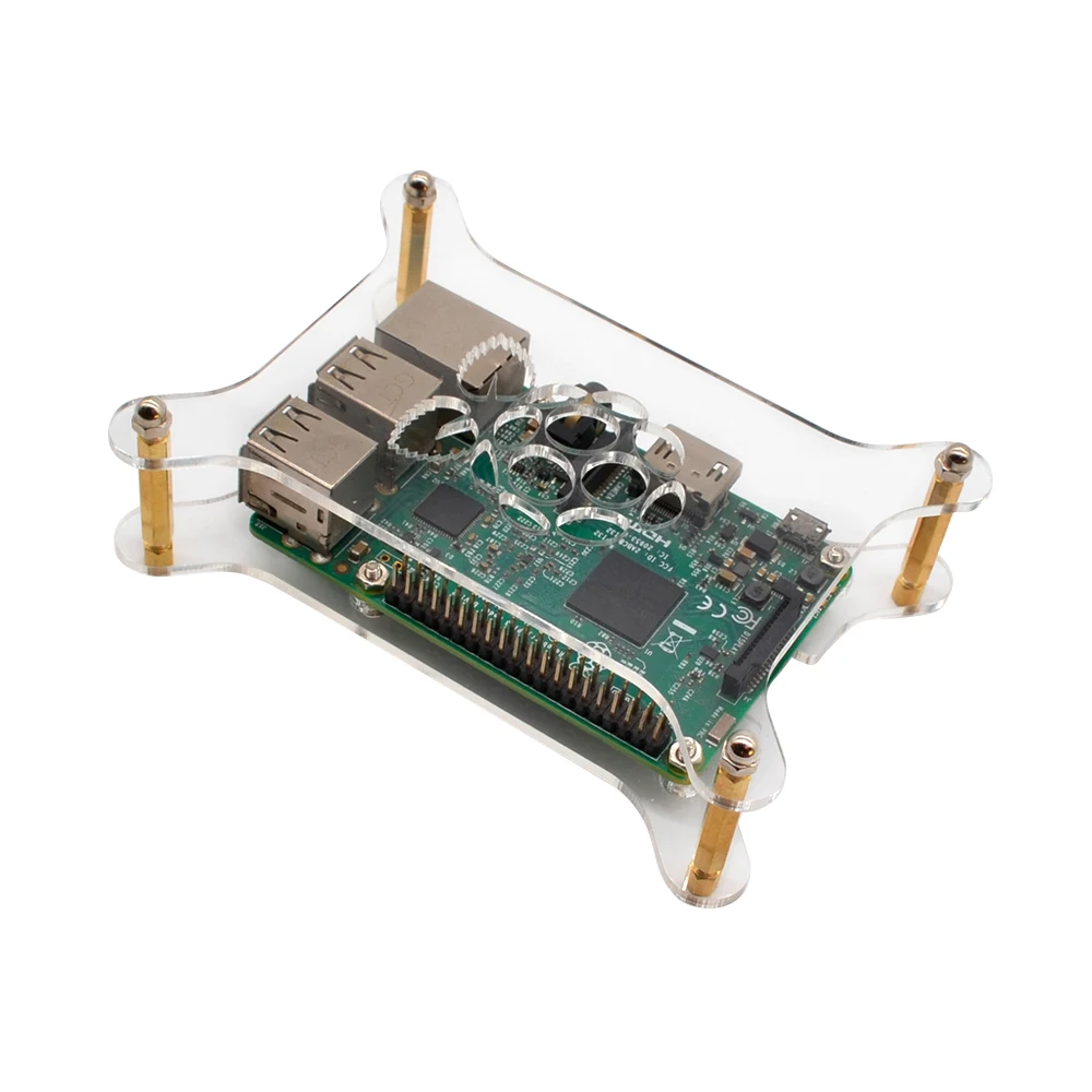 Acrylic Clear Case for Raspberry Pi 3 Model B+ Plus Transparent Cover Shell Enclosure Box Compatible With 3/2 | Компьютеры и офис