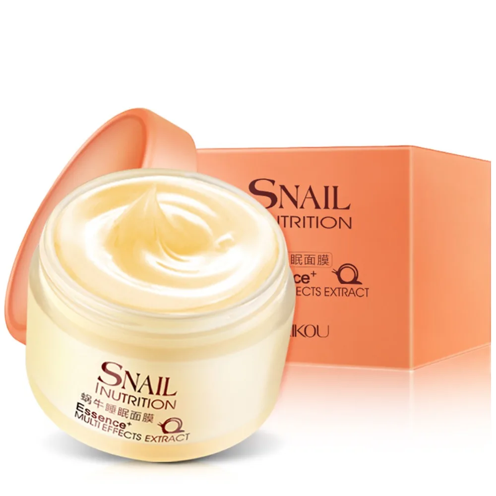 

75g Snail Facial Sleeping Mask Essence Moisturizing Night Cream Anti Aging Wrinkle Maquillaje Beauty Nourishing Brighten