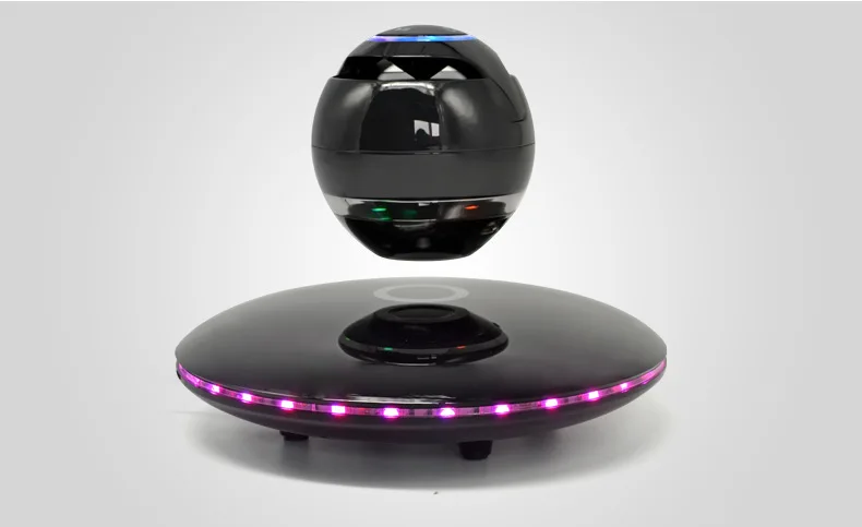 Беспроводной 7 цветов магнитной левитации bluetooth динамик|bluetooth speaker|levitating speakerlevitating