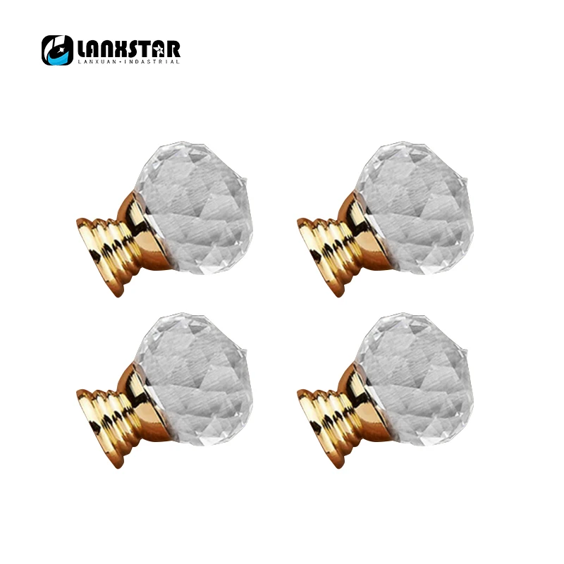 

For Kitchen Cabinet Drawer Wardrobe Cupboard Dresser Used 40mm Crystal Glass Handle Door Knobs