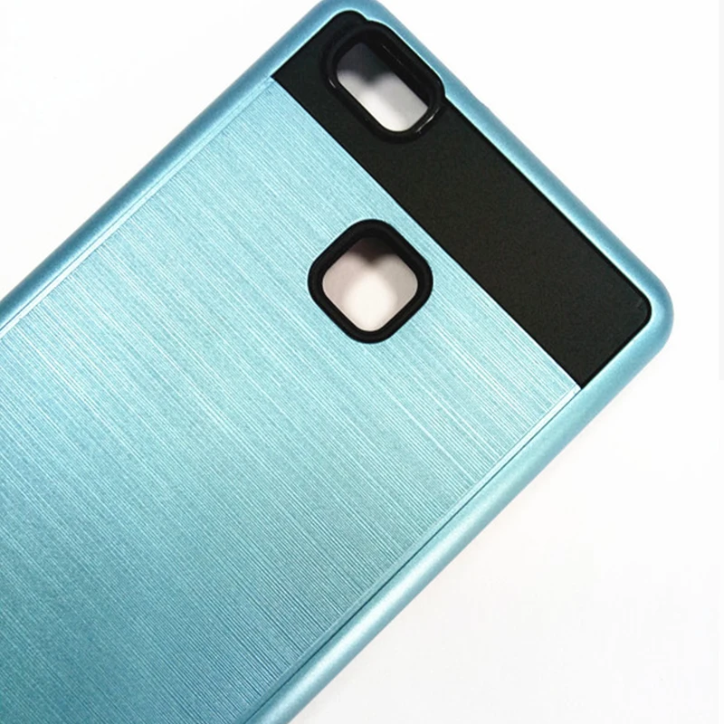 Для huawei p9 Lite Case Luxury Жесткий ТПУ + PC Матовый Задняя Крышка Гибридный Двухслойный