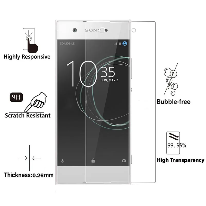 Защитное стекло HOPELF для Sony Xperia XA1 Plus закаленное 9H 2.5D 2 шт.|screen protector|protector plusprotector sony |