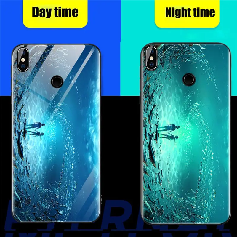 B-Forever Lu mi nous чехлы с закаленным стеклом для Xiaomi mi 9 SE 8 Lite CC9 CC9e mi X3 чехол на красный mi Note 7 5 Pro Чехол красный mi K20 Pro 7 6 6A чехол - Цвет: B-Forever