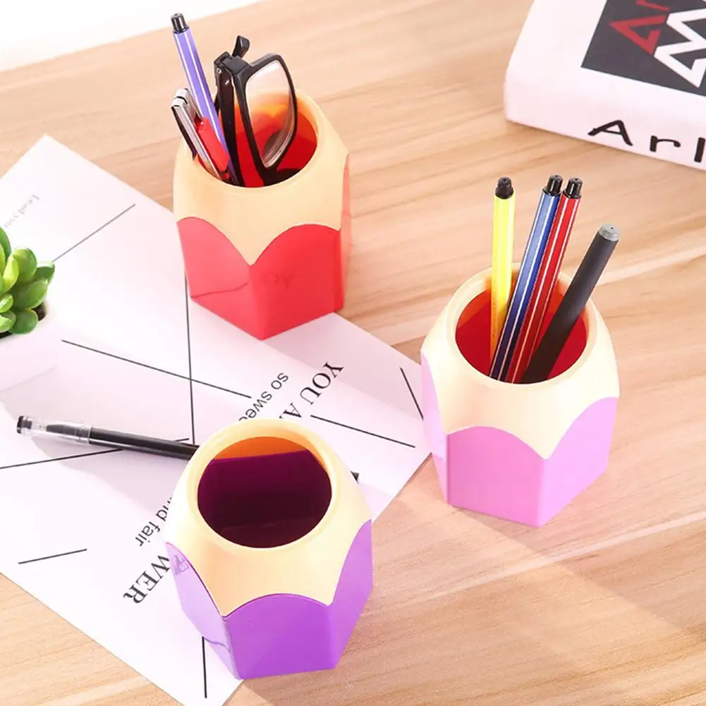 New Pencil Shaped Make Up Brush Pen Holder Pot Office Stationery Storage Organizer School Supplies | Канцтовары для офиса и