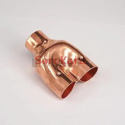 

22mm Copper End Feed Equal Y-type 3 Way Pipe Fitting Plumbing for water oil