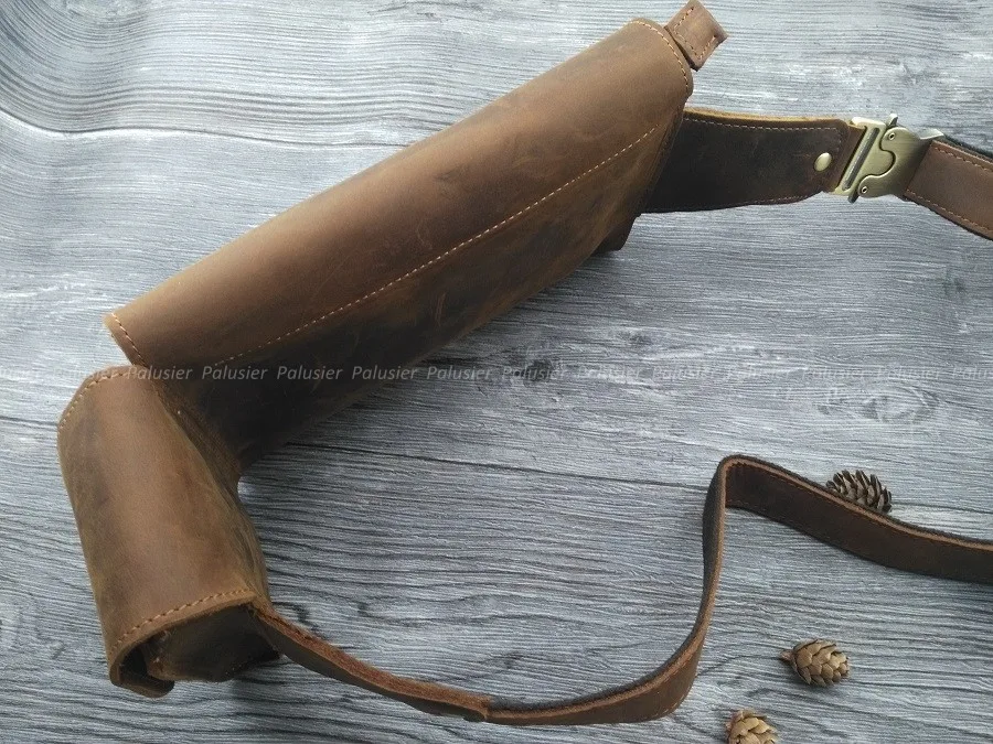 Поясная Сумка из натуральной кожи для мужчин и женщин в стиле ретро|leather waist bag|waist