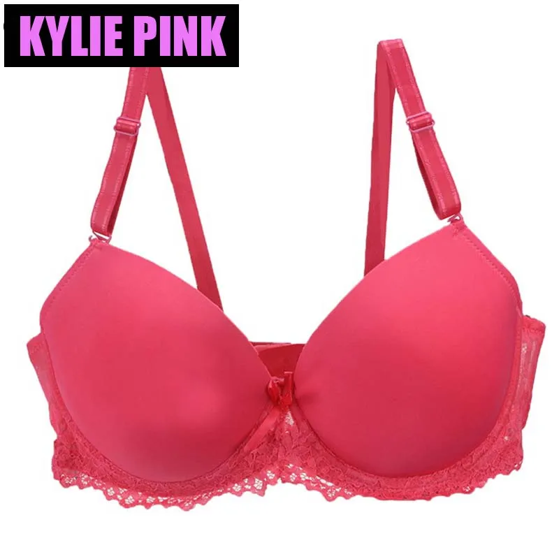 KYLIE/розовый 6 цветов, 6 шт./партия, большой бюстгальтер для женщин и девочек, большие размеры, сексуальные бюстгальтеры пуш-ап, нижнее белье, женское нижнее белье, бюстгальтеры на бретелях
