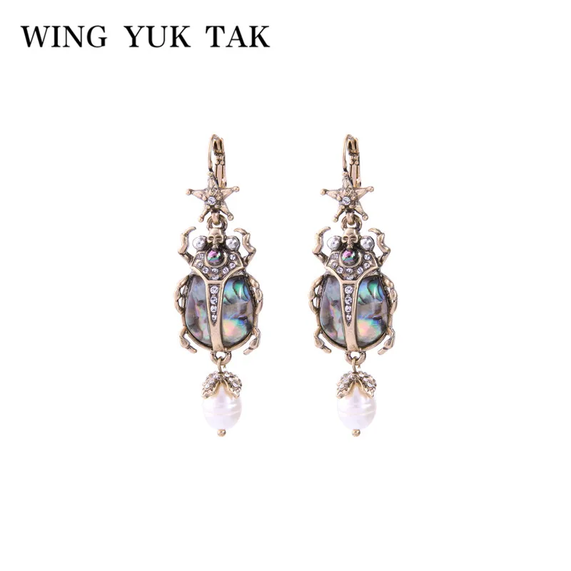 Женские Висячие серьги wing yuk tak винтажные массивные уникального дизайна для