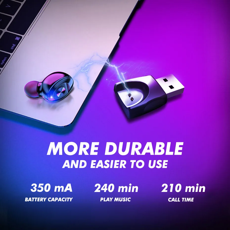 Overfly Mini Bluetooth 5 0 наушники стерео беспроводные hi fi звук спортивные громкая связь