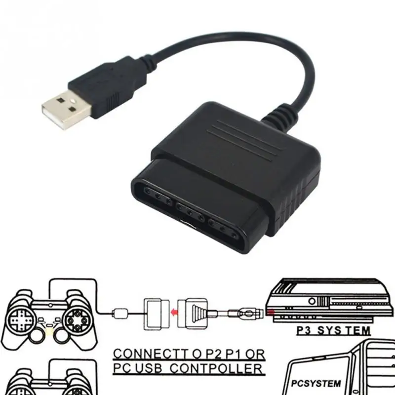 Высокое качество 1 шт. USB адаптер конвертер кабель для игрового контроллера для PS2 для PS3 pc Аксессуары для видеоигр