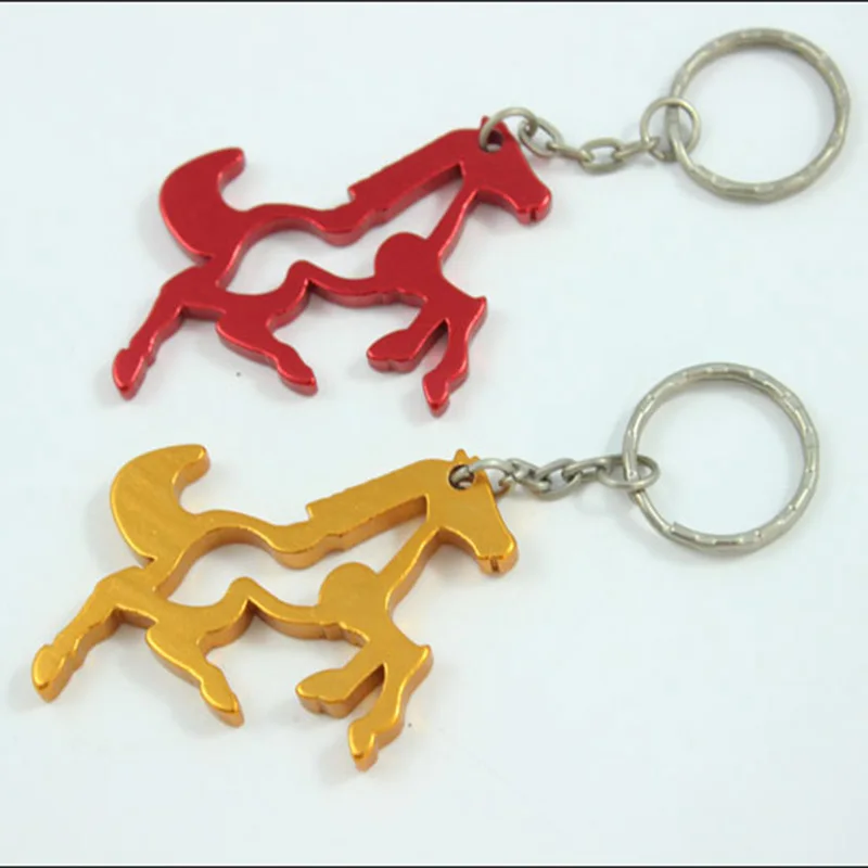 Wholesale 72Pcs Aluminum Alloy Horse Metal Bottle Opener with Key chain Promotional Gift- Free shipping | Украшения и аксессуары