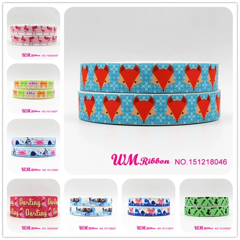 Корсажная лента с принтом Q & N 7/8 дюймов 22 мм 50 ярдов/рулон|printed grosgrain ribbon|grosgrain