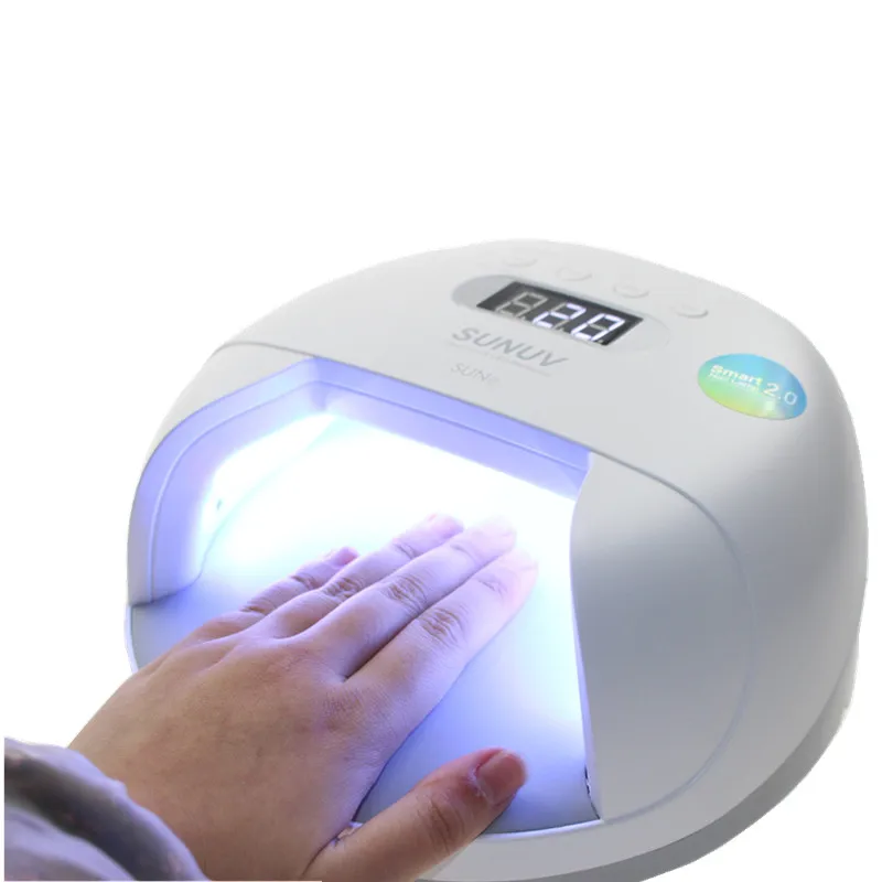 SUN7 48W UV LED Power Storage Nail Lamp Double Light Source Nail Dryer Machine with Smart Timer Memory and Sensor With Battery