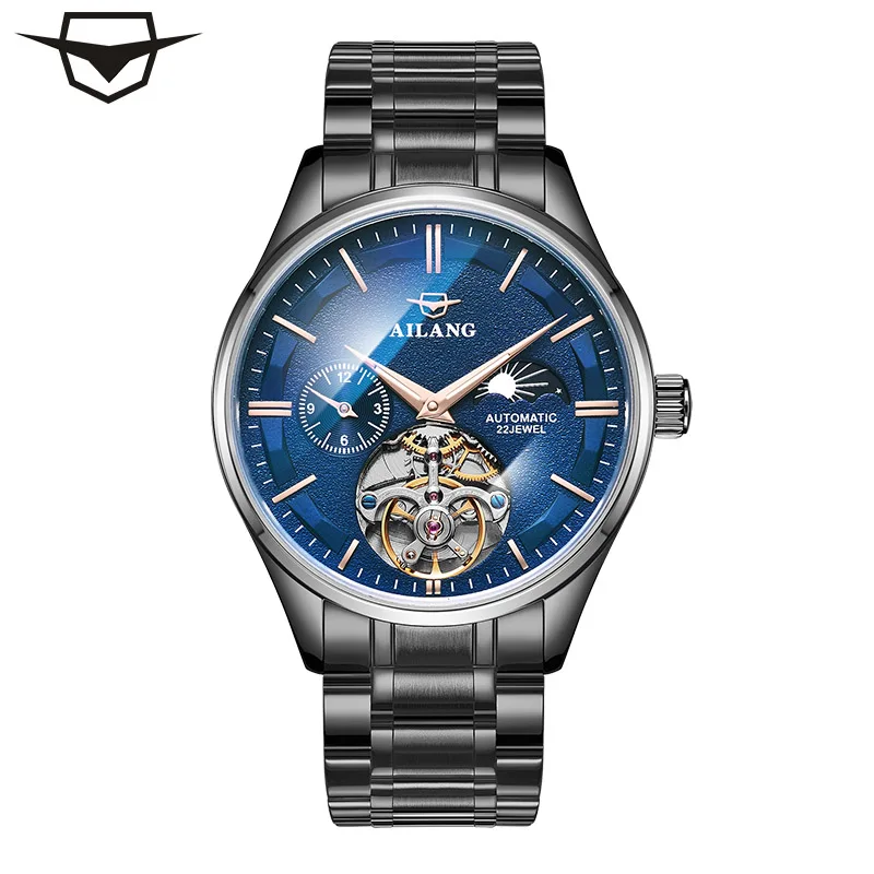 Автоматические часы AILANG механические часы для мужчин Tourbillon водонепроницаемые Роскошные брендовые Топ дропшиппинг Дата мужские часы