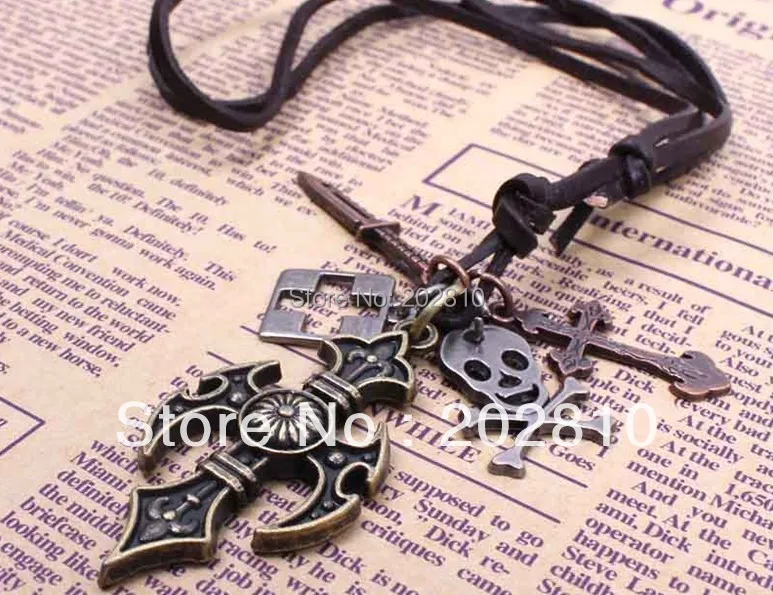 Лучший повышенного спроса наряды из бронзового сплава diy Меч череп подвеска