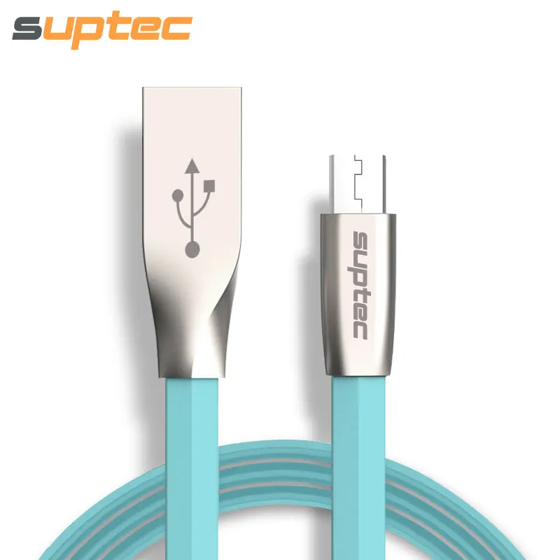 Suptec Micro USB кабель цинковый сплав разъема синхронизации данных Быстрая зарядка для