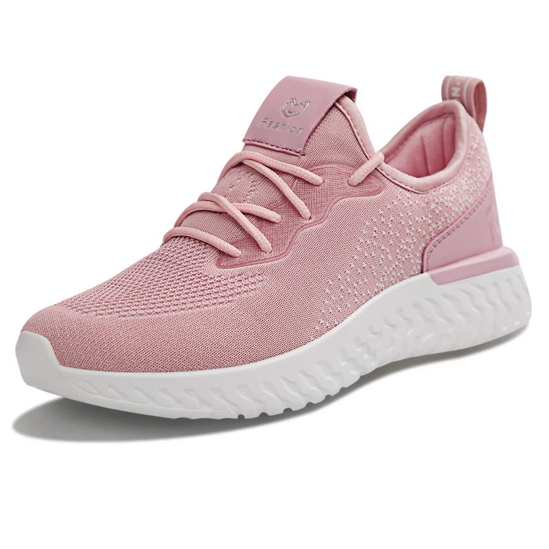 Tenis Mujer Women Light Soft Sport Shoes Women White Tennis Shoes Female Stability Athletic Sneakers Walking Trainers Cheap - Цвет: Розовый