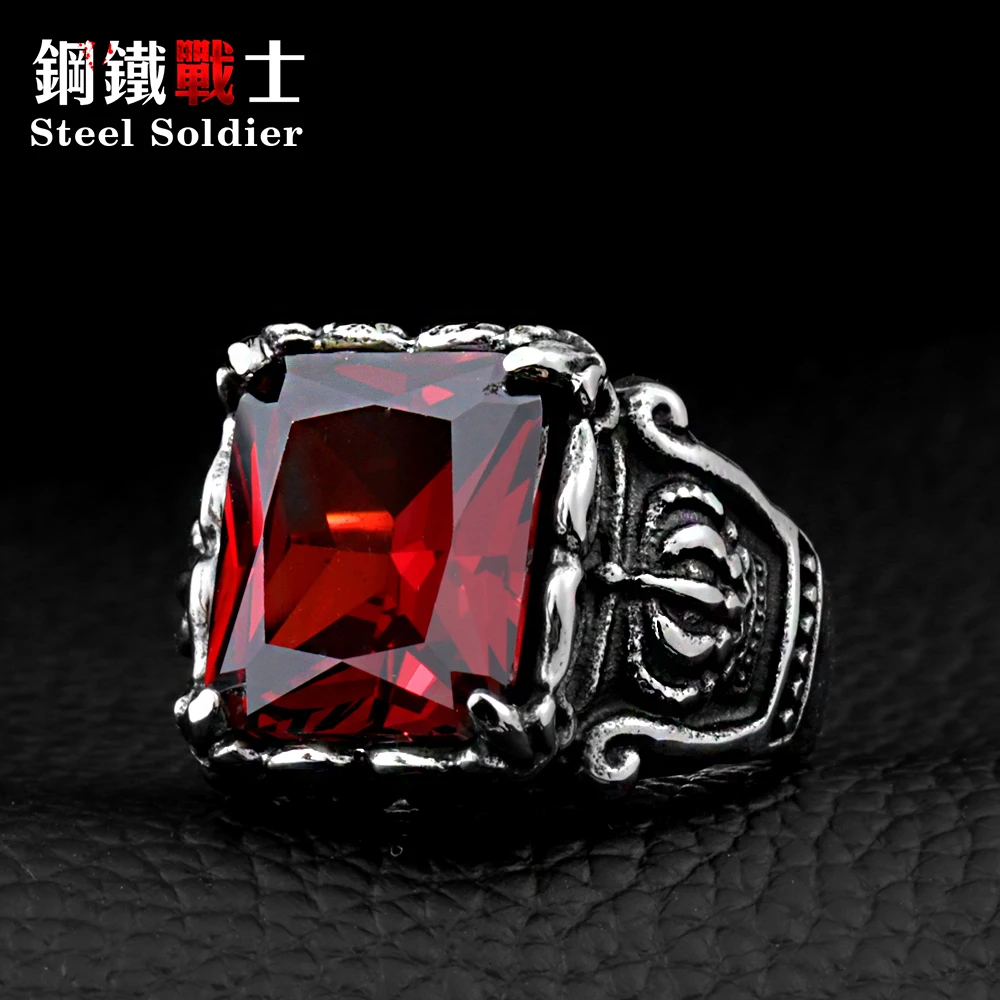 Мужское Винтажное кольцо из нержавеющей стали стальное в виде воина Готическая