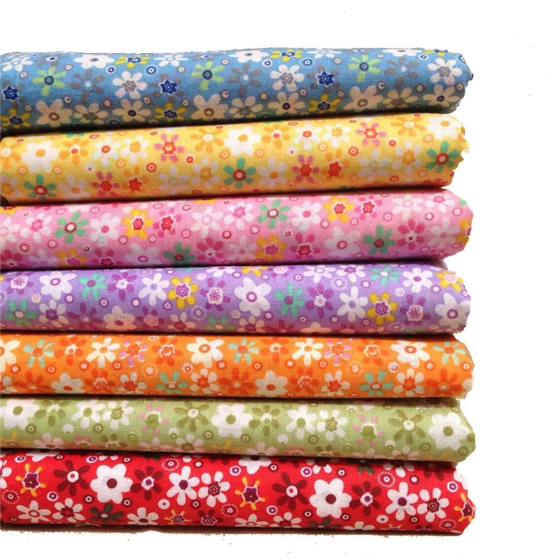 7 шт. хлопковые ткани в виде подсолнуха 25 х25 см|sunflower cotton fabric|fabrics for patchworkcotton fabric |