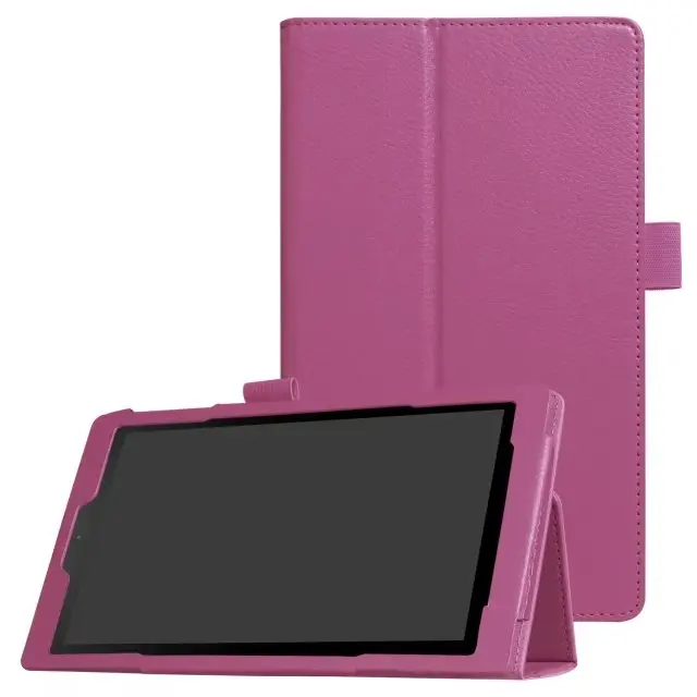 Luxury Magnetic Folio Stand Holder Lichi Skin Leather Case Protective Cover For Amazon Kindle New Fire HD 8 HD8 2017 Version 8&quot |