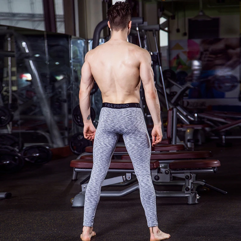 Компрессионные штаны для бега мужские тренировочные спортивные Леггинсы