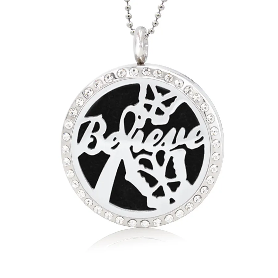Диффузор для духов Flower Believe Bling Locket 30 мм магнитный медальон из нержавеющей стали