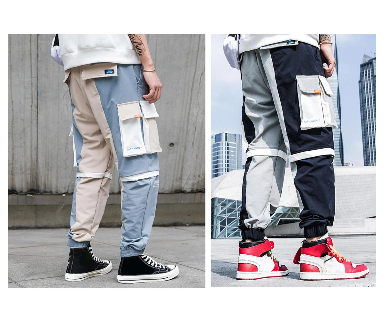

Men’s Casual Street Fashion Trousers Cargo Combat Pants Casual Pants for Adolescents and Young Boys, Multi Pockets Work Pants