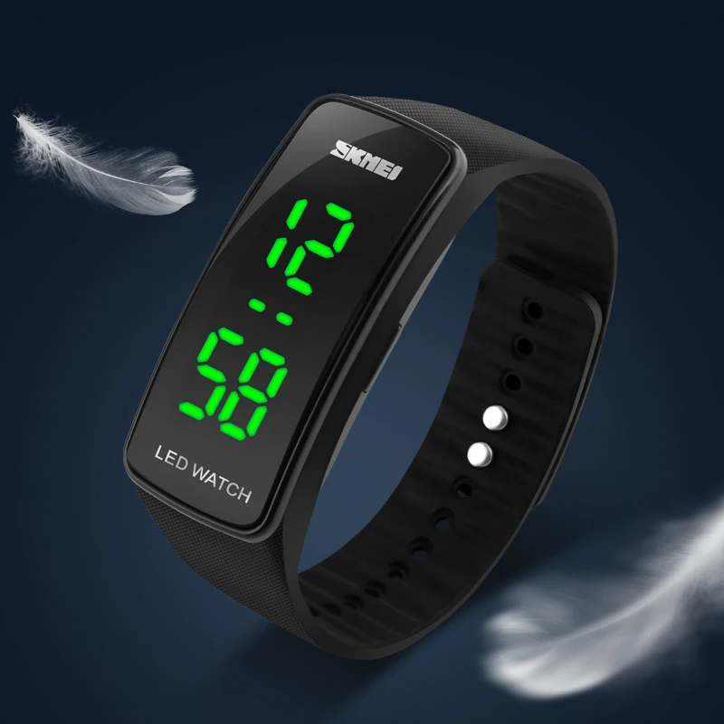 SKMEI 1119 спортивные часы для женщин Мода повседневное светодиодные цифровые