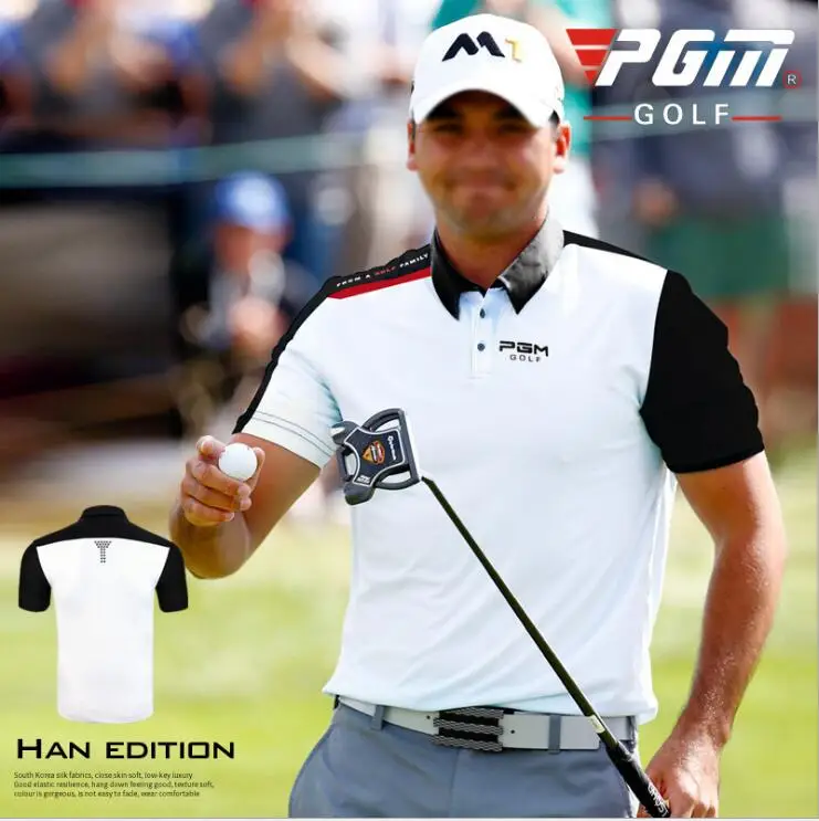Мужская спортивная одежда PGM golf удобная дышащая футболка с короткими рукавами и