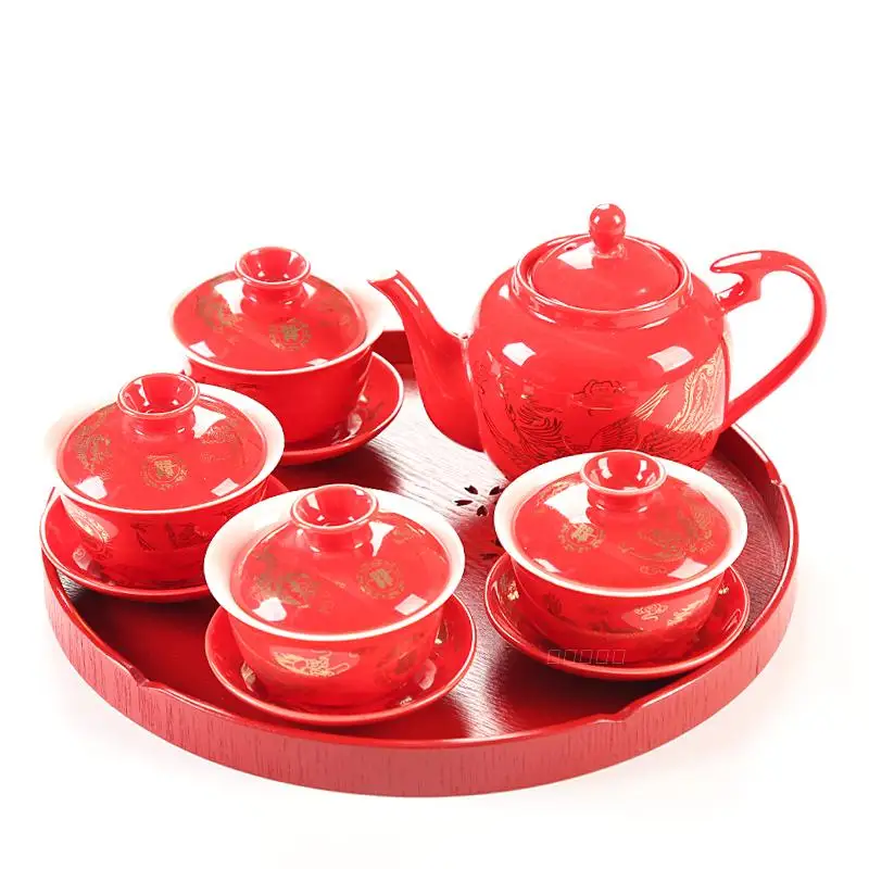 Новый год керамический чай Tureen Teaware украшение дома бойфренд муж бизнес любовь
