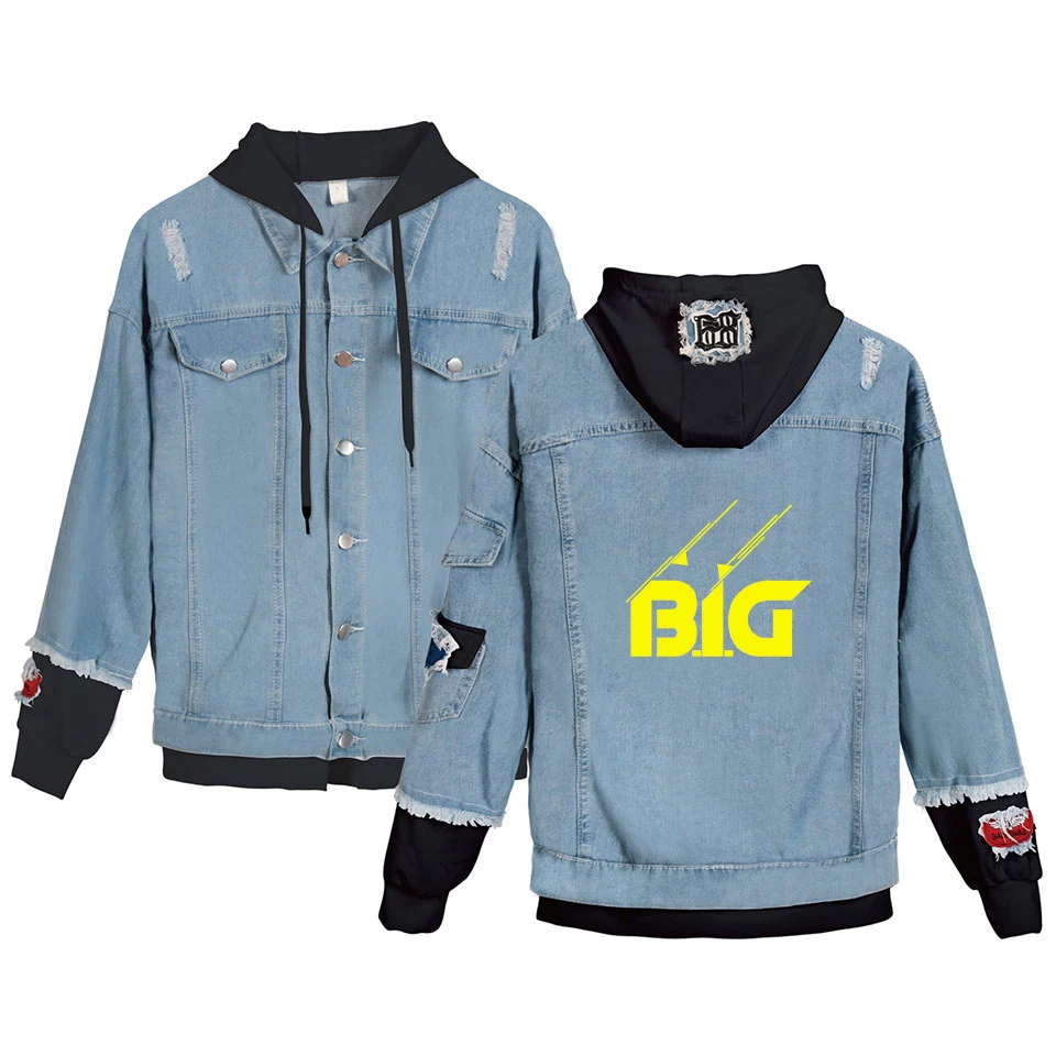 Джинсовая стеганая куртка BIGGIE Пальто Harajuku B.I.G джинсовые толстовки одежда для