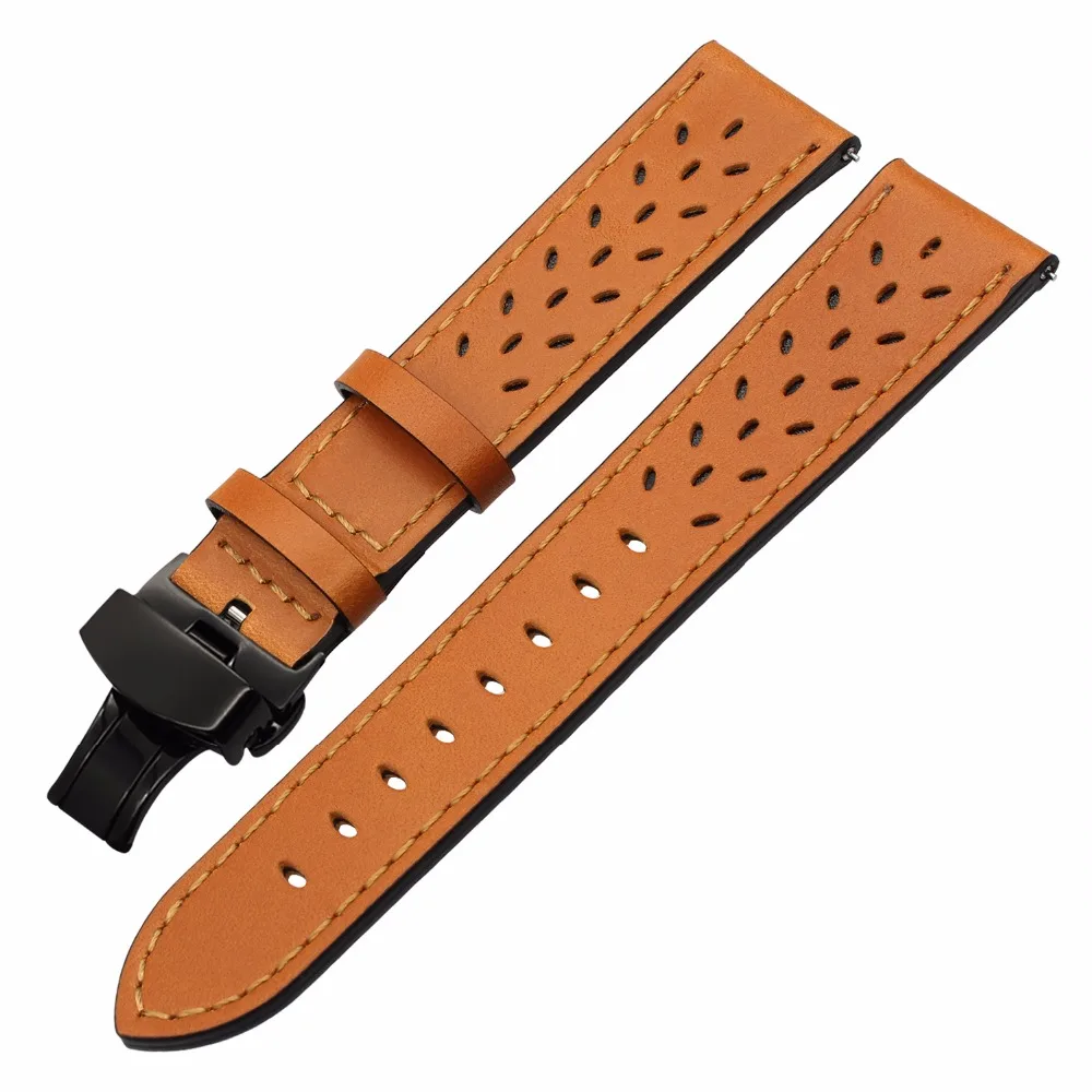 22 мм Trefoil ремешок для часов из натуральной кожи для Xiaomi Huami Amazfit Pace/Stratos 2 2S Quick Release