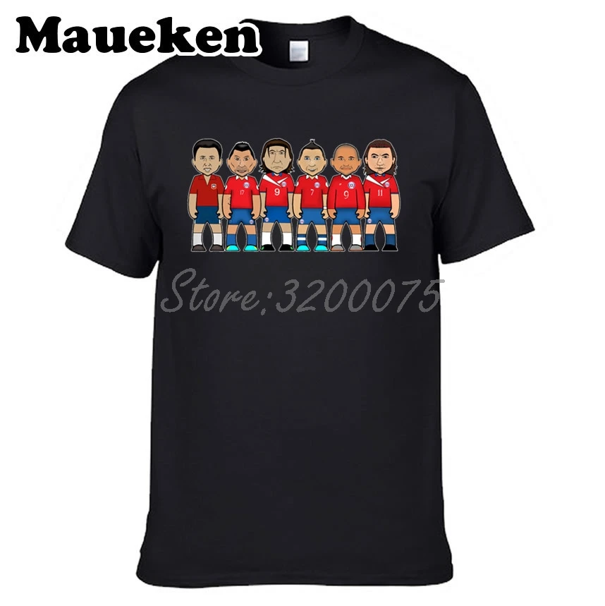 Мужские легенды Leonel Sanchez Chile Ivan Zamorano Alexis Humberto Suazo Gary Medel Marcelo Salas футболка W0522030 |
