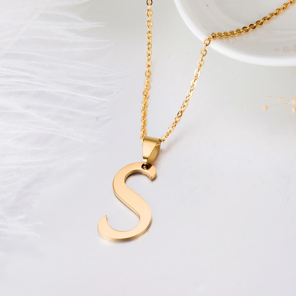 WANDO маленькая буква R золотого цвета инициальный Алфавит ожерелья 50 см цепь для