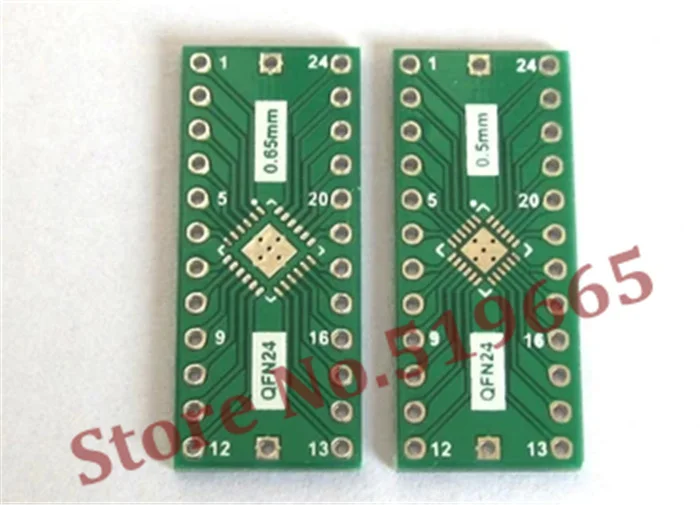 Высококачественный 10 шт./лот QFN24 в DIP24 адаптер PIN шаг 0 5 65 мм PCB плата